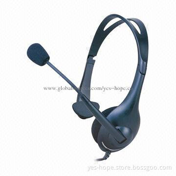 Contact Center Telephone Headset with USB Plug, Plug-and-play Function